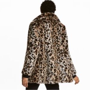 H&M Leopard Faux Fur Coat